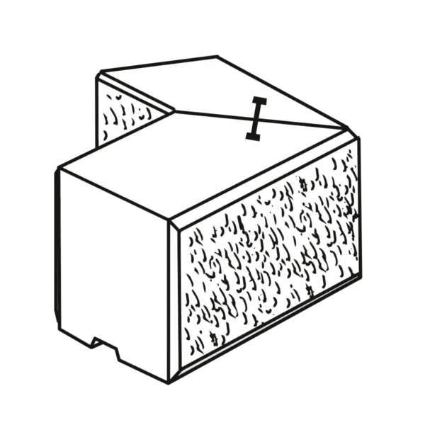 Easyblokke 33/45x18x15 Cm Sort/antracit Hjørner Type 2 - Image 2