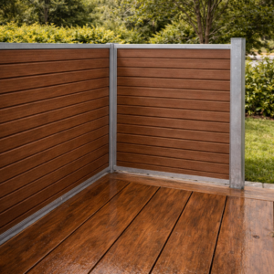 Kirkedal K3 Hardwood komposithegn forlængersæt med galvaniseret stålstolpe